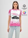 Женская базовая футболка / Девушки и танки | Pink (Z)