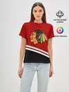 Женская базовая футболка / Chicago Blackhawks, NHL