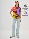 Женская базовая футболка / Разноцветные ракушки multicolored seashells