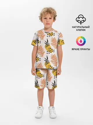 Детская пижама с шортами / Абстрактные ветви - узор