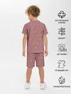Детская пижама с шортами / Желто-фиолетовая иллюзия вращения