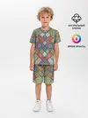 Детская пижама с шортами / ЛОСКУТНАЯ ВЫШИВКА