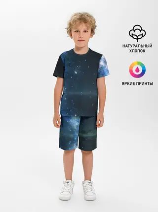 Детская пижама с шортами / Космос