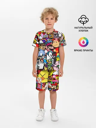 Детская пижама с шортами / Pixel