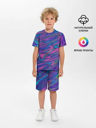 Детская пижама с шортами / Glitch EFFECT