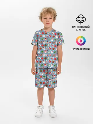 Детская пижама с шортами / Новый Год