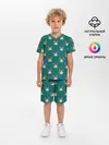 Детская пижама с шортами / Рыжий кот паттерн