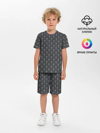 Детская пижама с шортами / Готический рисунок