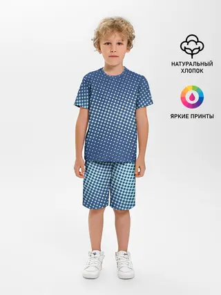 Детская пижама с шортами / Хаотичный горошек