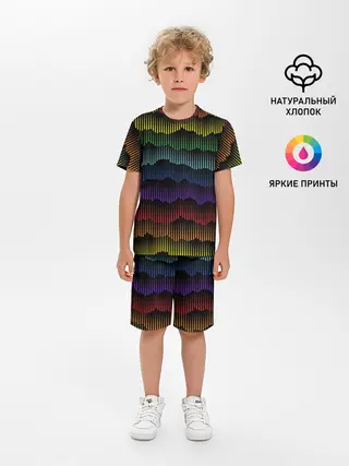 Детская пижама с шортами / Радуга