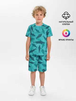 Детская пижама с шортами / Морские жители
