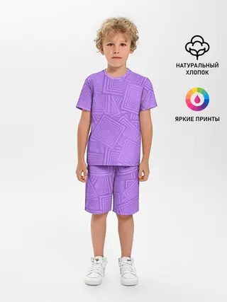 Детская пижама с шортами / Квадраты в квадратах