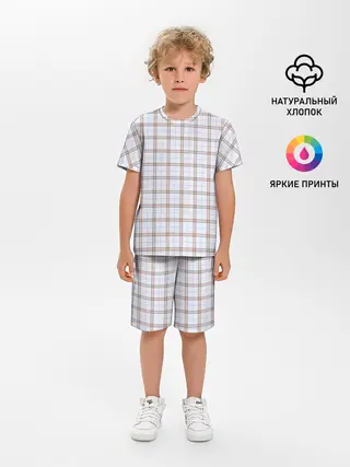 Детская пижама с шортами / Стиль Джентльмены