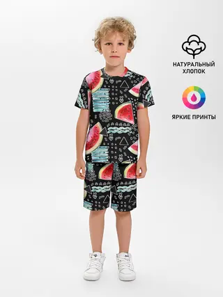 Детская пижама с шортами / сладкий арбуз