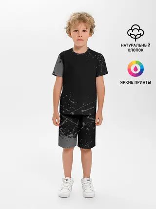 Детская пижама с шортами / СЕРЫЕ БРЫЗГИ | GREY SPRAY