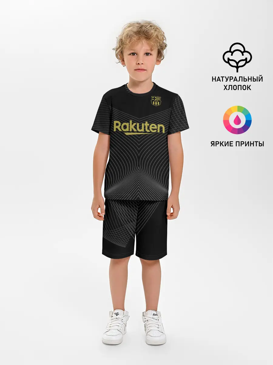 Детская пижама с шортами / Барселона Black