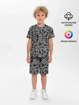 Детская пижама с шортами / КАМУФЛЯЖ GRAY