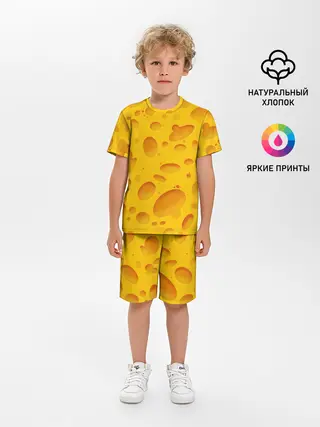 Детская пижама с шортами / Сыр