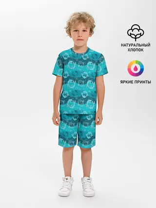Детская пижама с шортами / Рыбы