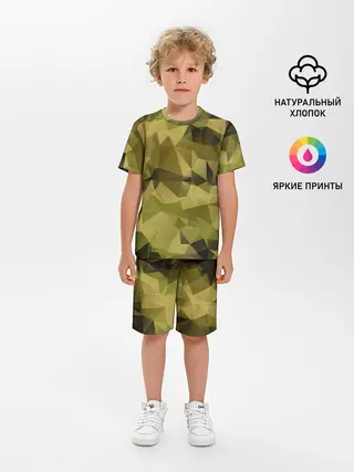 Детская пижама с шортами / СОВРЕМЕННЫЙ КАМУФЛЯЖ