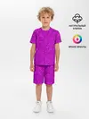 Детская пижама с шортами / Яркий цветочный неоновый узор
