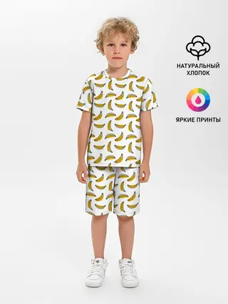 Детская пижама с шортами / Бананы