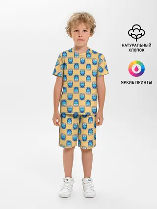 Детская пижама с шортами / Сгущенка паттерн