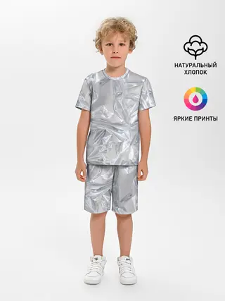 Детская пижама с шортами / Голографичная фольга
