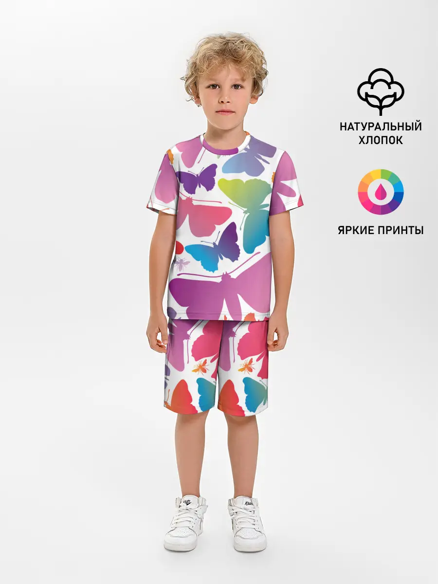 Детская пижама с шортами / БАБОЧКИ ПАТТЕРН | BUTTERFLY PATTERN