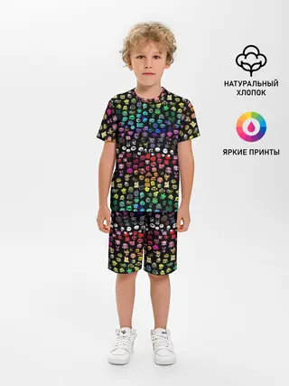 Детская пижама с шортами / ПЕРСОНАЖИ ИГРЫ FNF