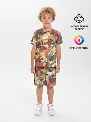 Детская пижама с шортами / Осенние цвета