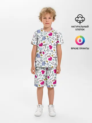 Детская пижама с шортами / Медицинский паттерн