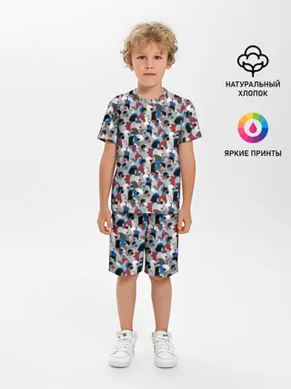 Детская пижама с шортами / Коронавирус
