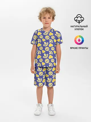 Детская пижама с шортами / Kimyou na Bouken паттерн