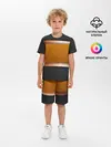 Детская пижама с шортами / 3d gold / black