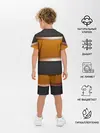 Детская пижама с шортами / 3d gold / black