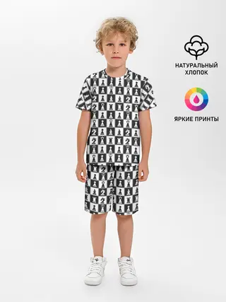 Детская пижама с шортами / Шахматы