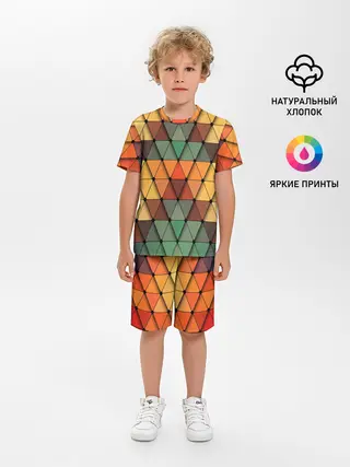 Детская пижама с шортами / Геометрия