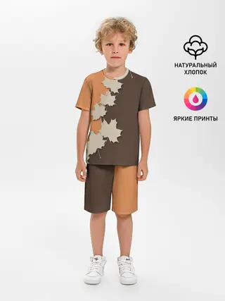 Детская пижама с шортами / ОСЕННИЕ ЛИСТЬЯ