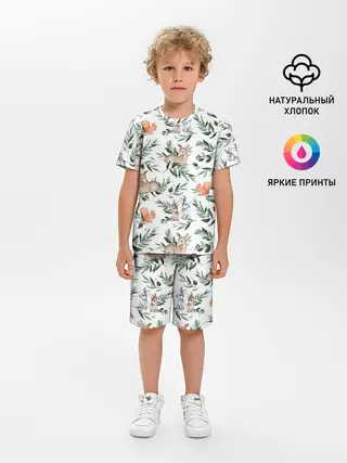 Детская пижама с шортами / Лесные животные