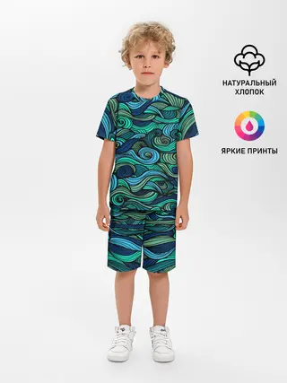 Детская пижама с шортами / Морская пучина