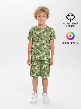 Детская пижама с шортами / Лягушки
