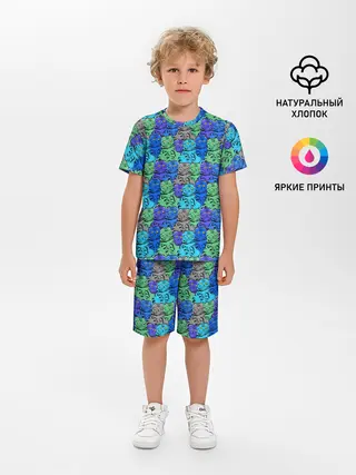 Детская пижама с шортами / Толстый кот