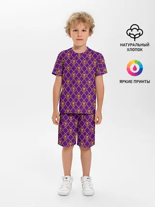 Детская пижама с шортами / KILLER QUEEN розовый паттерн
