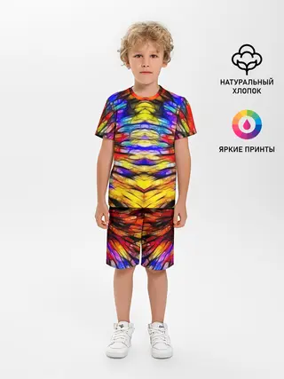 Детская пижама с шортами / Батик. Краски