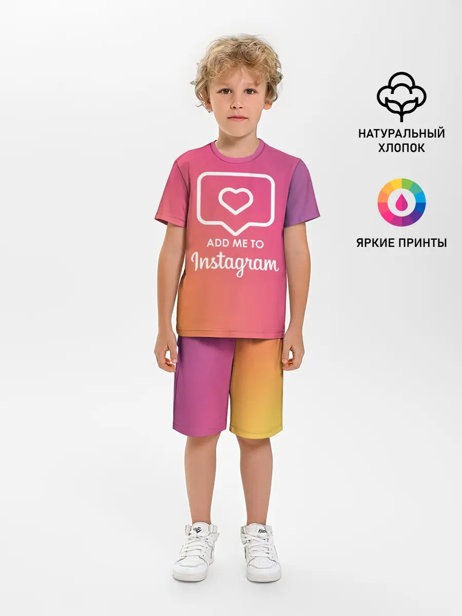 Детская пижама с шортами / Add me to Instagram