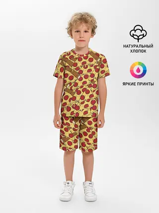 Детская пижама с шортами / Pizza
