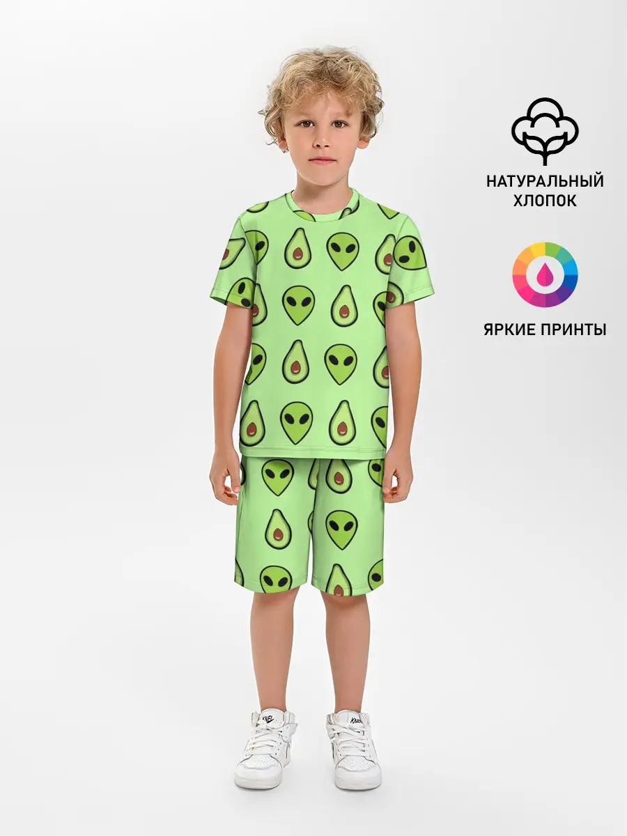 Детская пижама с шортами / Green