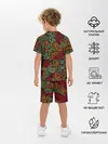 Детская пижама с шортами / абстрактный узор линии