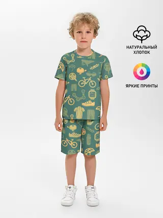 Детская пижама с шортами / Велосипедист